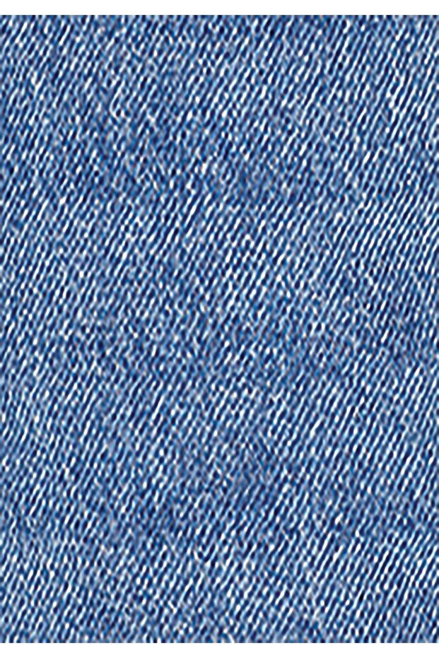 Straight Fit Düşük Bel Erkek Mavi Jean Şort - 7