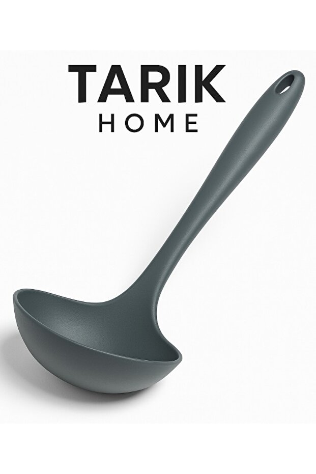 28cm Ultra-Hard Tip Silicone Ladle, Soup Serving Ladle Fireproof Non-Stick Non-Scratch Pan