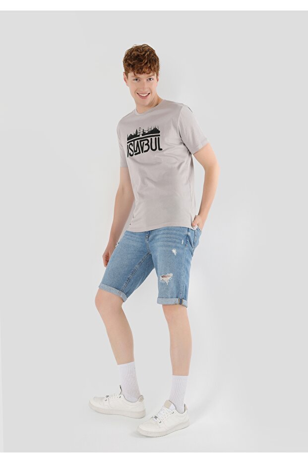 Gri Erkek Tshirt K.kol - 1