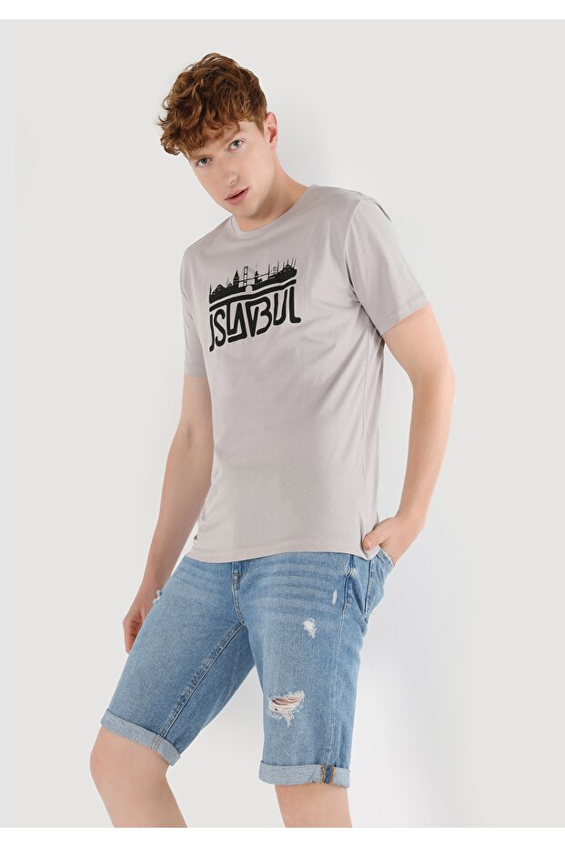 Gri Erkek Tshirt K.kol - 3