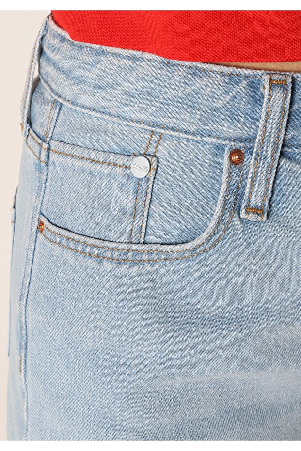 Regular Fit Yüksek Bel Siyah Kadın Şort - 6