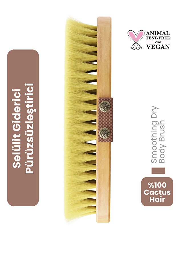 Anti-Cellulite 100% Natural Cactus Hair Brush - Dead Skin Remover Purifying Vegan and Animal Friendly