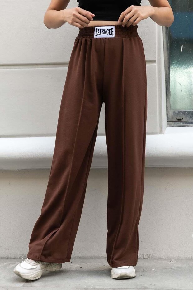 Balance Crested Chiffon Sweatpants Bitter Brown