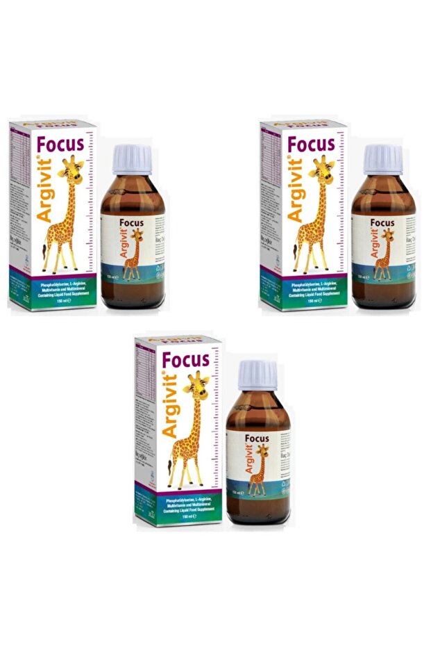 Focus Syrup - 150 Ml, Supports Attention and Height Growth, X 3 Pieces - 1