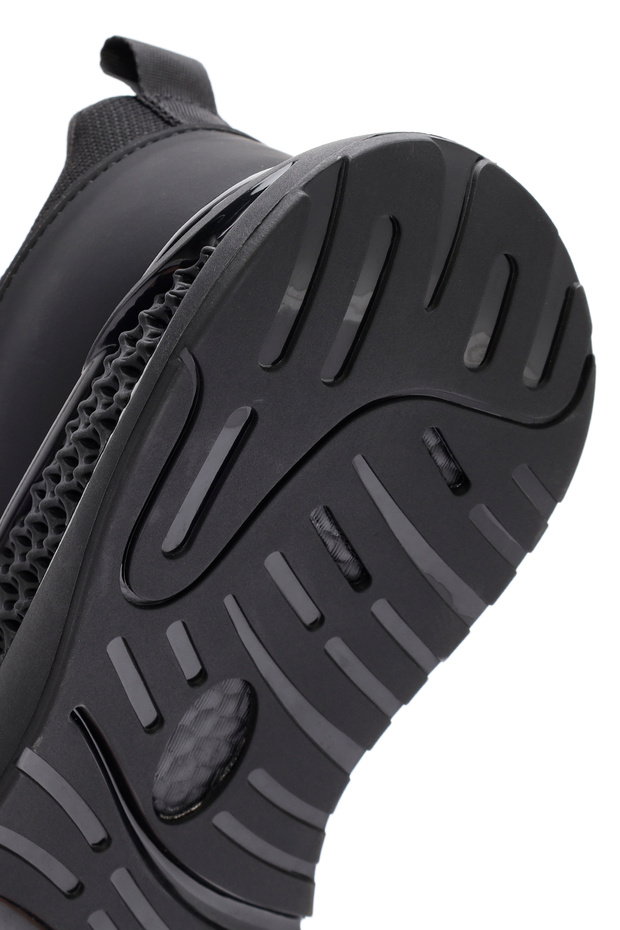Zero Erkek Siyah Kalın Tabanlı Bağcıklı Kumaş Sneaker 25WFD69106F - 8