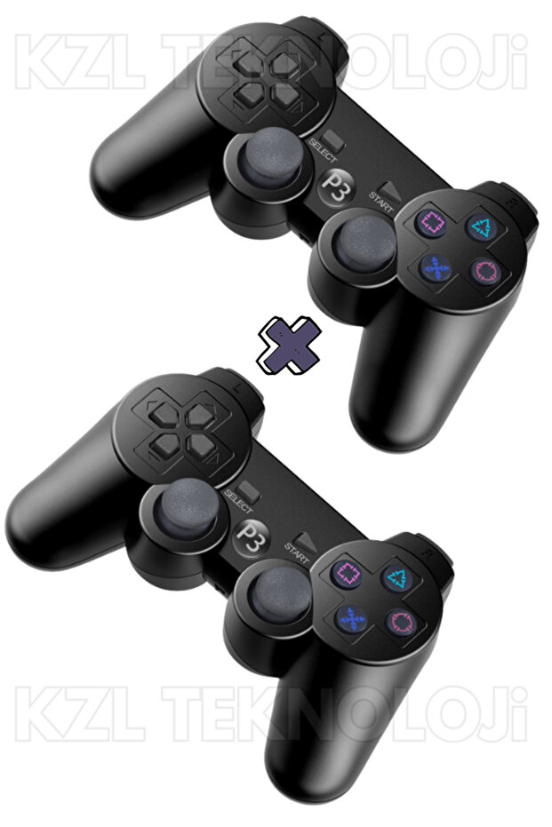 Ps3 Kablosuz Analog Oyun Kolu Dualshock Wireless Joystick Controller Double Gamepad 2 Adet - 7