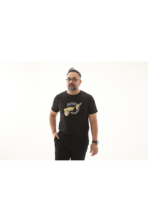 Şelpe baskılı Basıc T-shirt