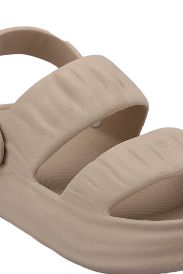 OIER Kadın  Bej Sandalet - 4