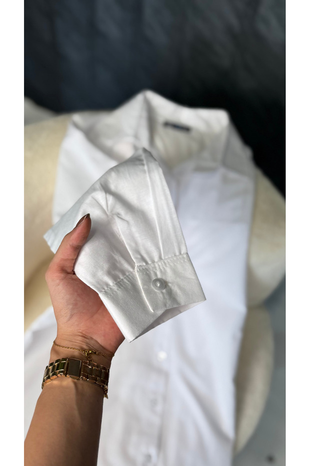 Düğmeli Oversize Gömlek - 5