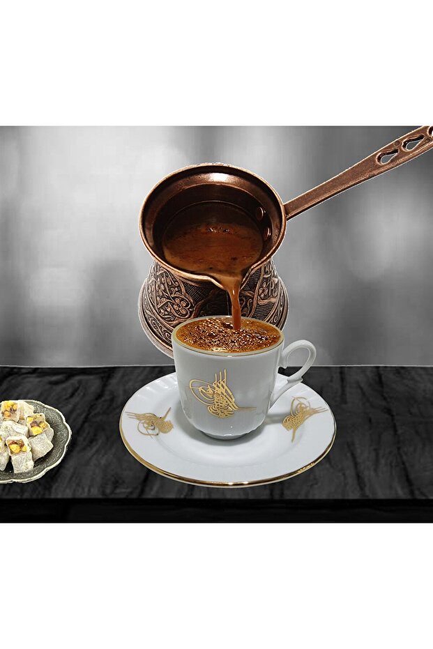 Armada China Ar 686 Ottoman Tughra Gold Gilded Set of 6 Cups