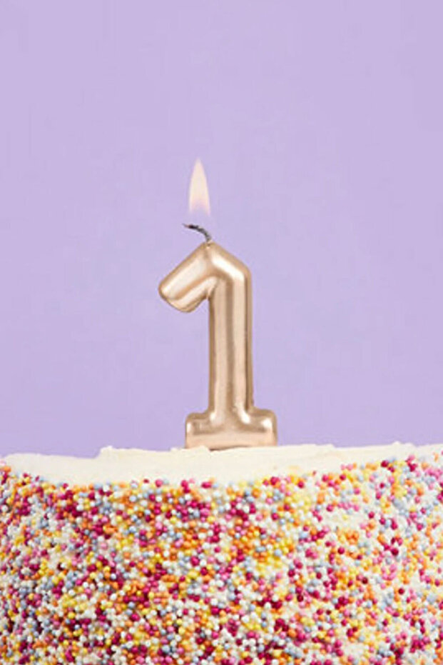 Gold Number 1 - Candle Style