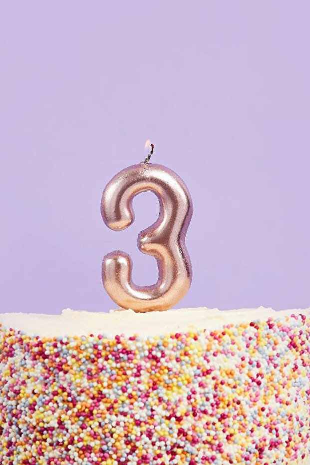 Gold Candle Number 3