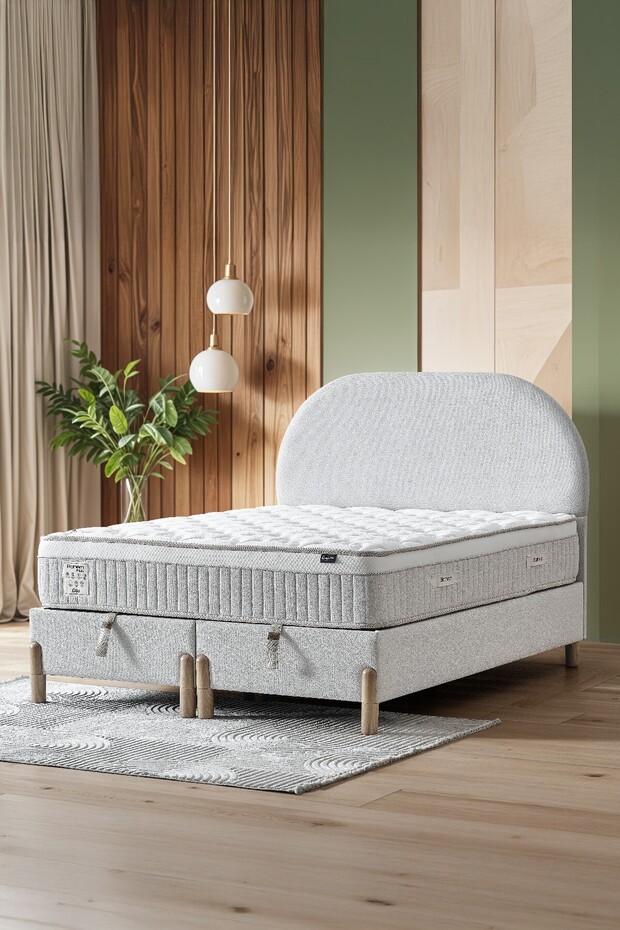 Bohem Plus Çift Kişilik Konfor Seti – Pocket Yaylı Yatak + Sandıklı Baza + Başlık - 3