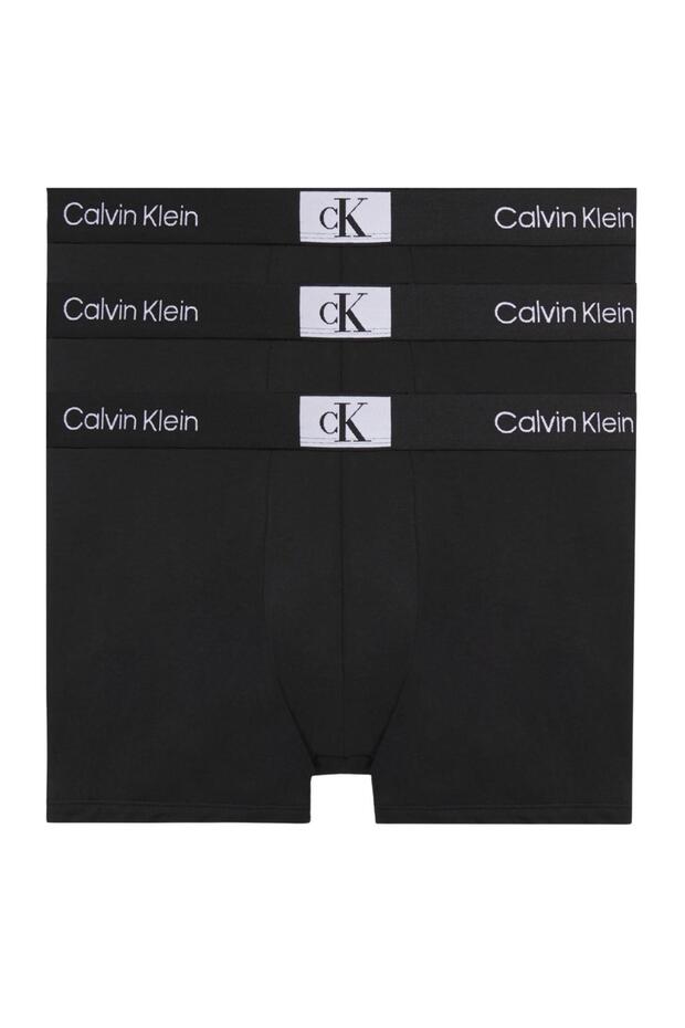 Men's Calvin Klein Signature Black Boxers with Elastic Band 000Nb3528A Ub1