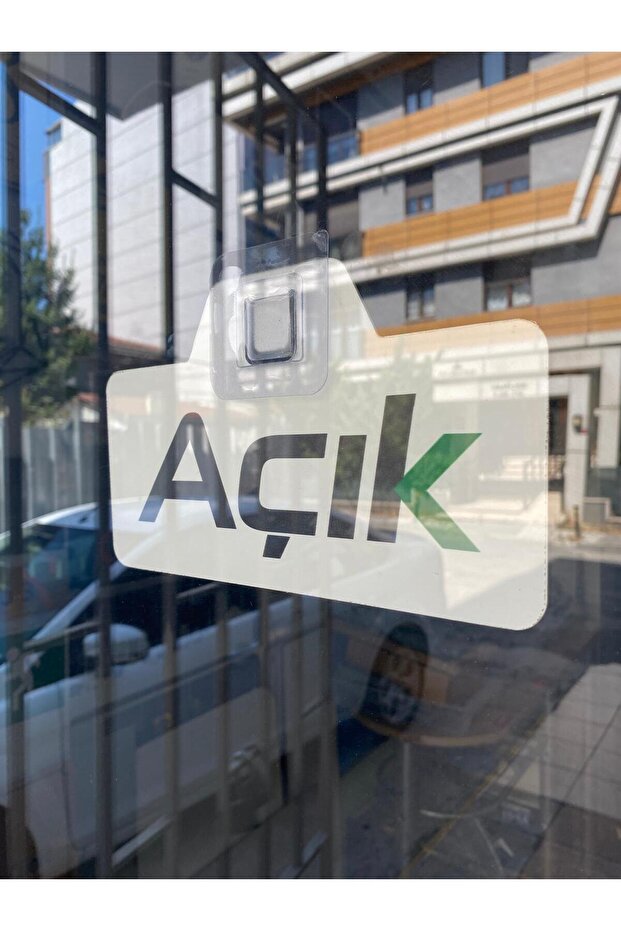Aparatlı Çift Taraflı Açık-Kapalı Kapı Tabelası – Vantuzlu, Kolay Tak-Çıkar - 4