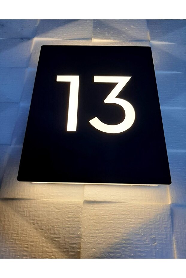 Atlas Serisi Işıklı Kapı Numarası - 6