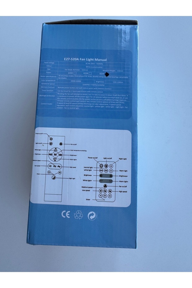 Tavan Vantilatörü Ledli Uzaktan Kumandalı - 6