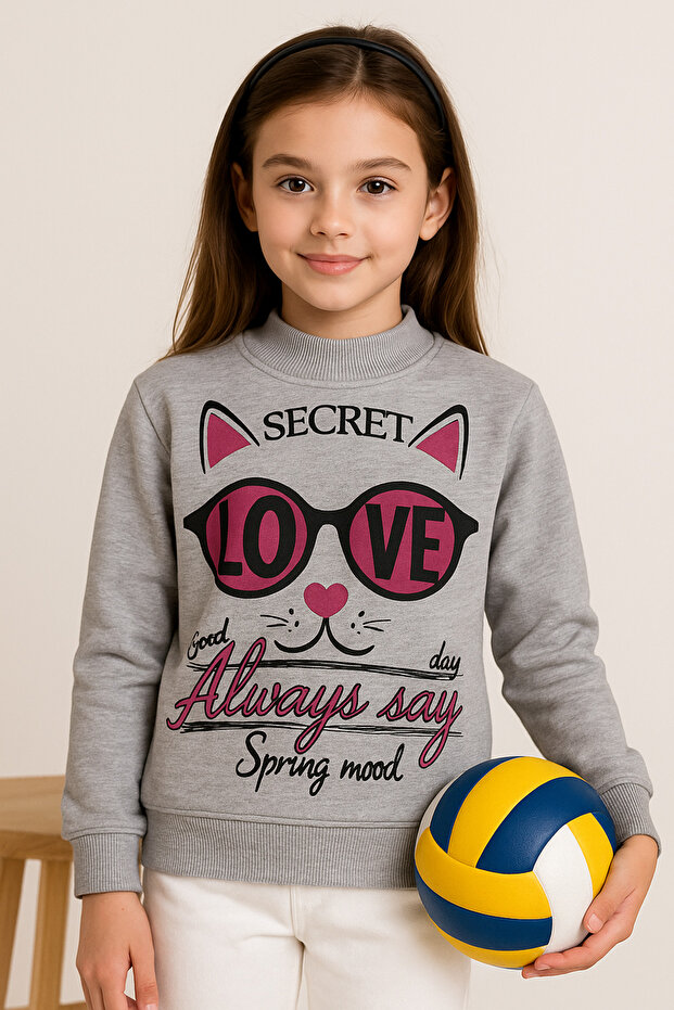 Şardonlu Çocuk Sweatshirt - 1