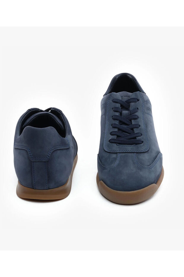 Lacivert Hakiki Deri Casual Ayakkabı 5Y1CA13222N - 7