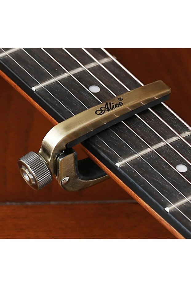 Bronze Alice Guitar Capo Adjustable Roller Metal Perfect Quick Change Tune for Electric Acoustic Gui