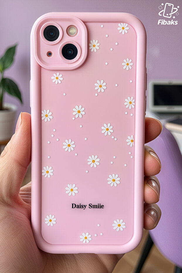 حافظة آيفون 13 مصنوعة من السيليكون الناعم بنمط ديزي ناعم الملمس مع حماية للكاميرا - 4
