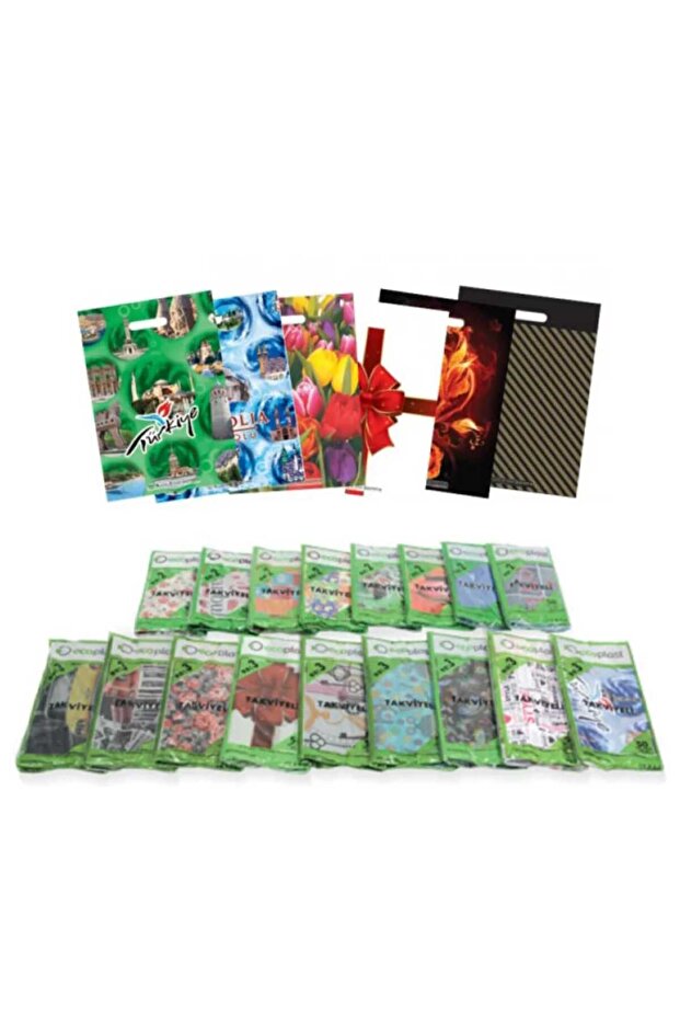 Arma Naksan No:5 Takviyeli Renkli Mağaza Poşeti 50x60cm 50 Adet Poşet Hediye Poşeti - 1