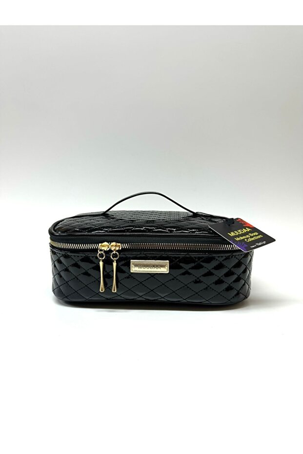 Black Women's Box Makeup Bag Modern Design 826334