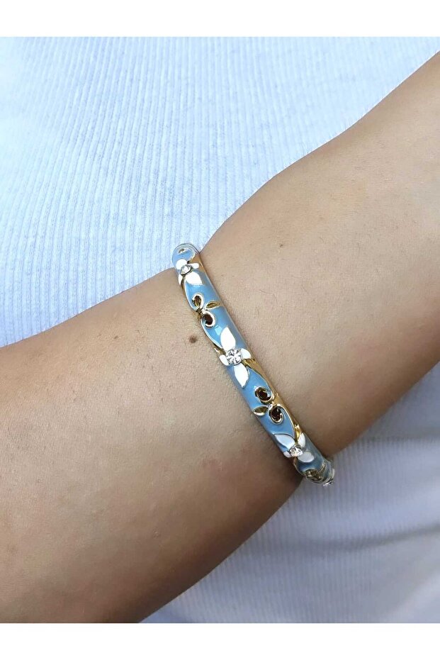 Mineli Floral Handcuff Bracelet