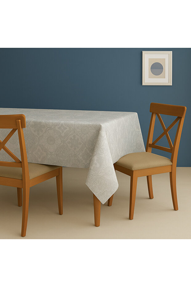 Modern Patterned Pvc Fiber Table Cloth – Wipeable, Durable - 1