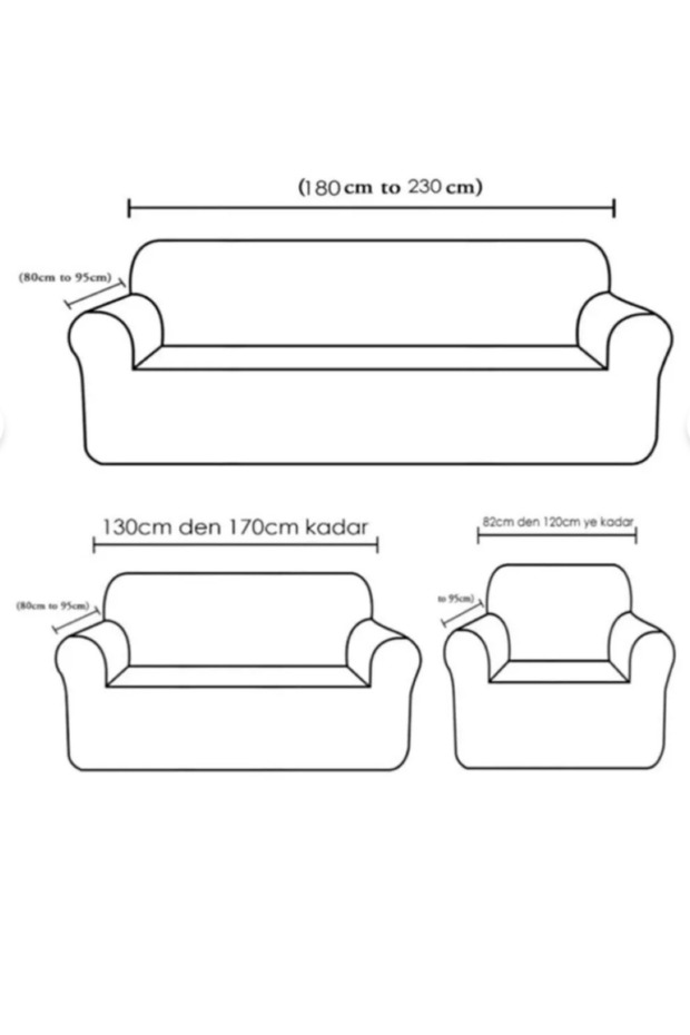 Sofa Cover Set Lycra Sofa Cover Set 3 2 1 1 (4 Pcs) Sofa Cover - 6