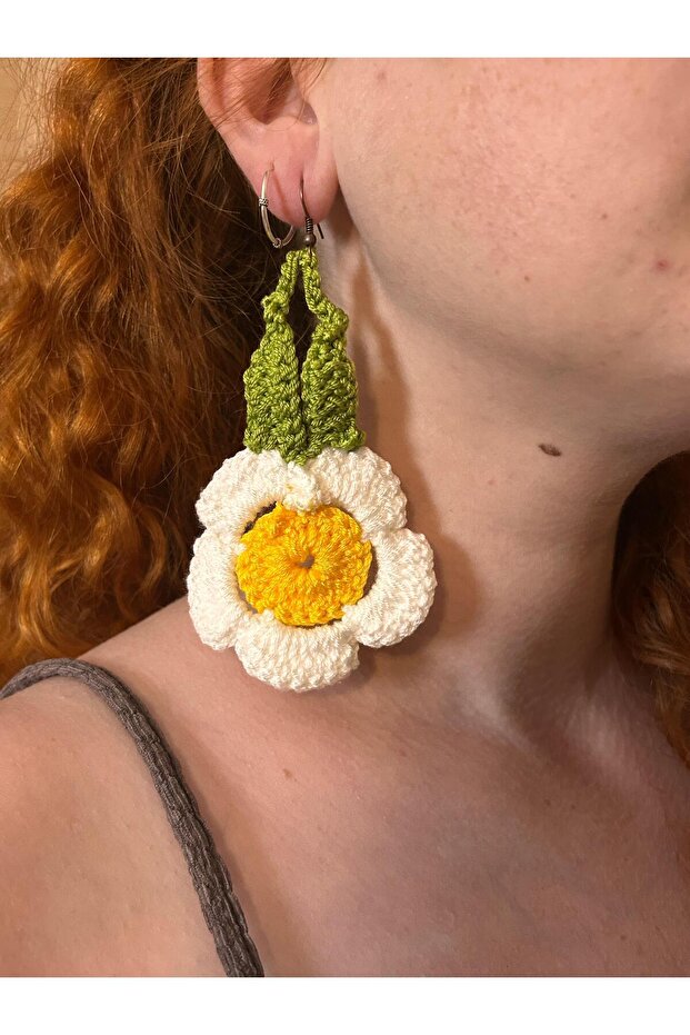 YDR TASARIM El örgüsü küpe - 1