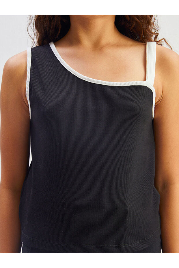 Trending Products from Freezen Store |   Asymmetrical Neckline Girl's Crop Tank Top - 4