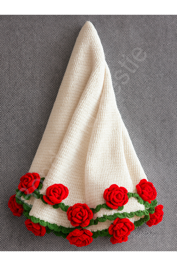Floral Blanket, Shawl Bouquet Blanket, Bouquet Shawl, Bouquet Blanket, Bouquet Shawl Diameter 100 cm