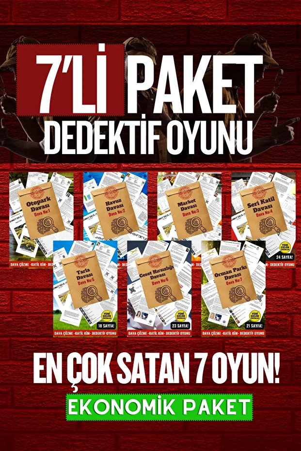 7-Pack Case Solving Murder - Economic Package Detective Game - Case Solving Game - Who Is the Killer Game - 1