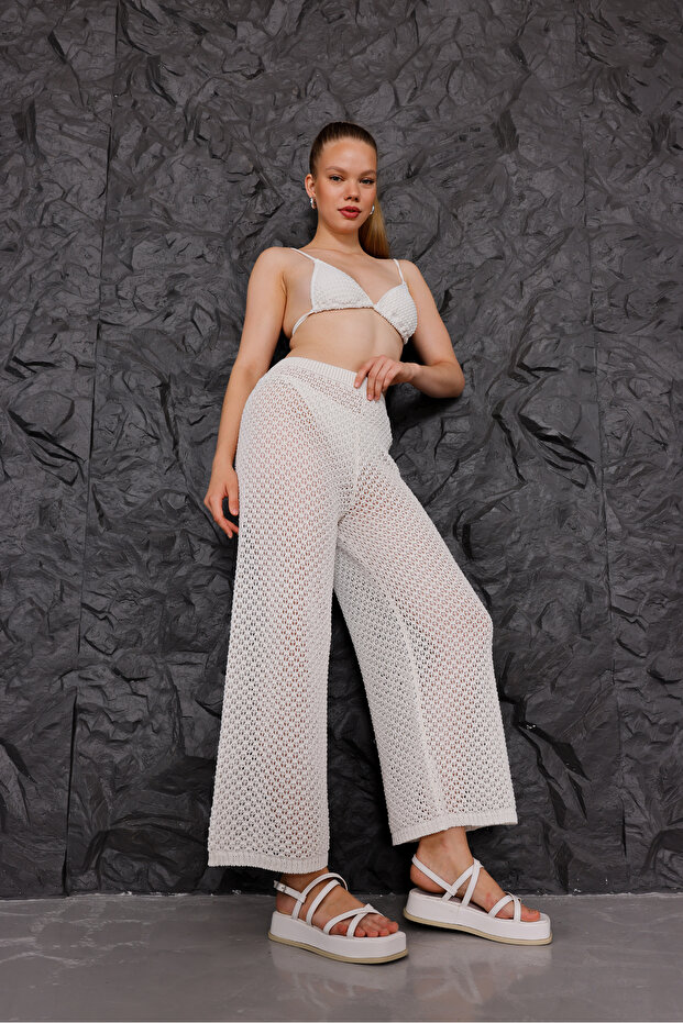 بنطلون شاطئ صيفي مخرم - 7