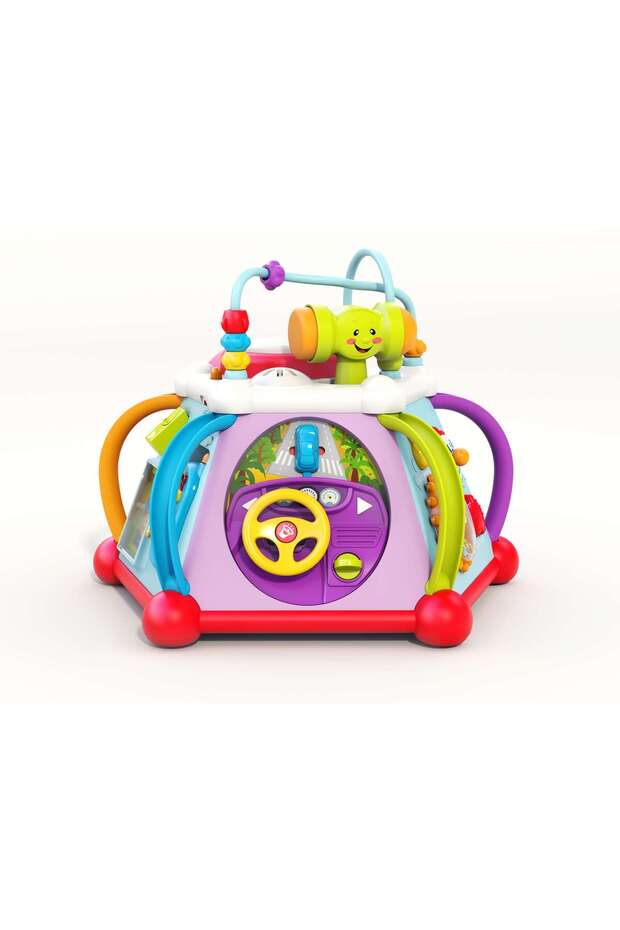 15-in-1 Discover Activity Cube, Interactive Toy for Toddlers 1-3, Music, Lights, Spinning Gears