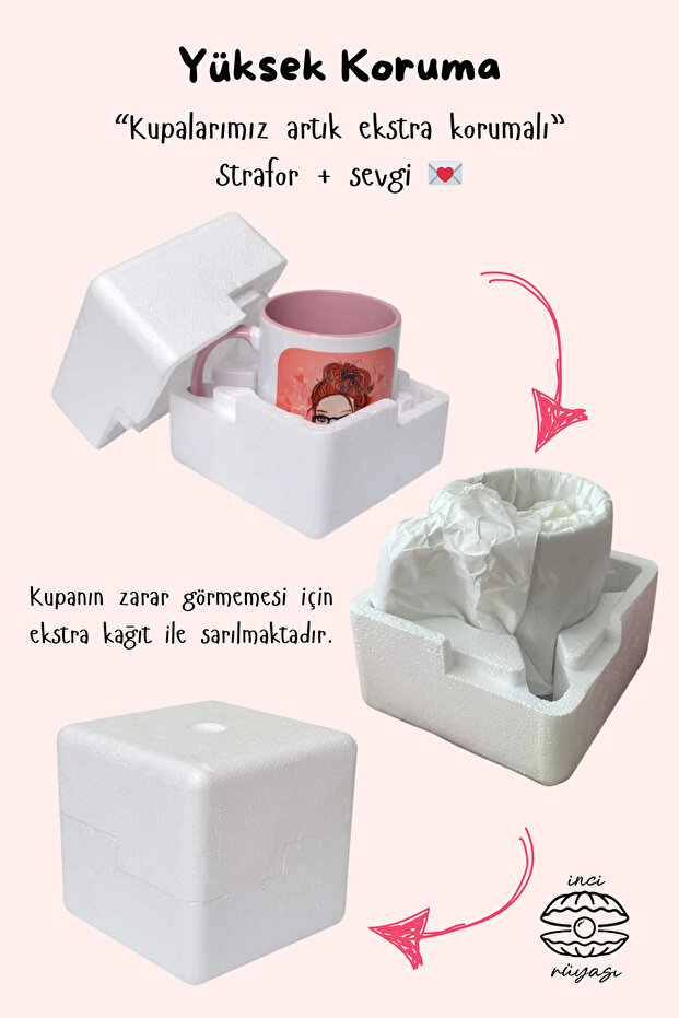 كوب بتصميم نمط مختلط أحبك - 2