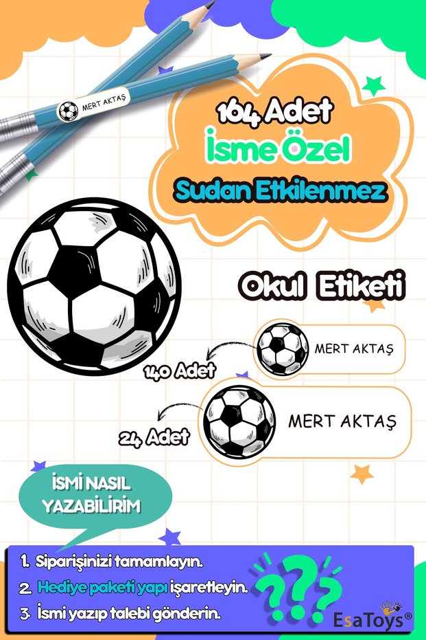 Football Themed Special Name Written School Label
