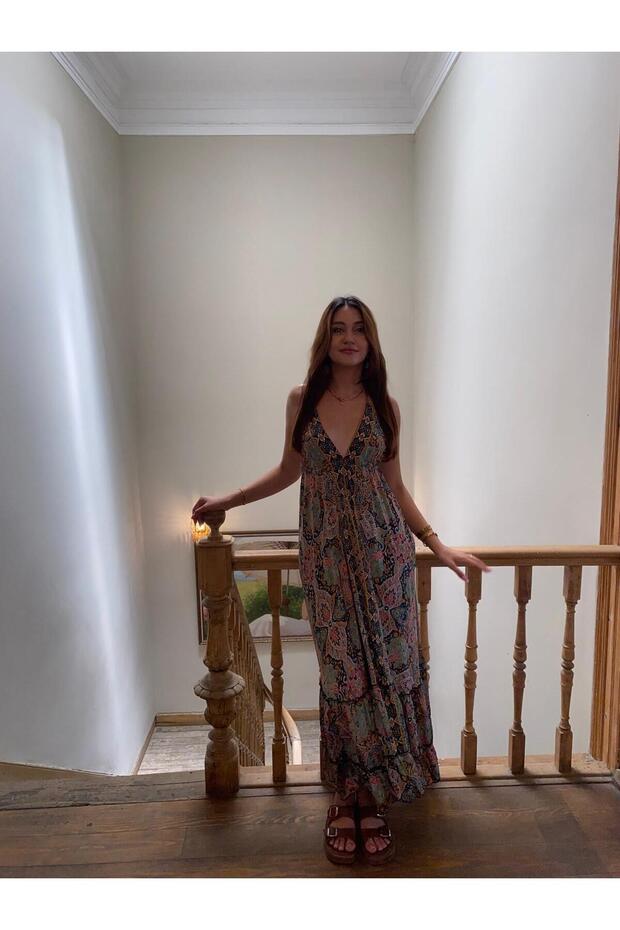 Pembe İpek Elbise - 1