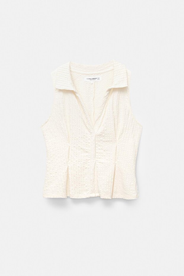 Dokulu pens detaylı üst - 5