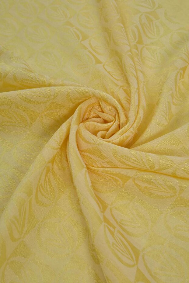Alia, Jacquard Lyocell Shawl - Check Pattern - 09 - Yellow