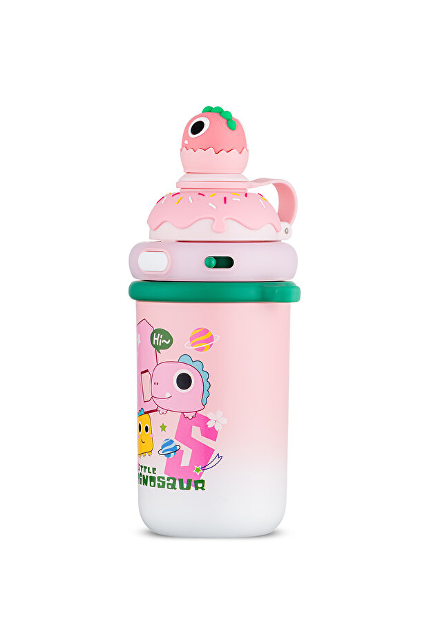 Baby Dinazor Termos Pembe 450 ml - 8