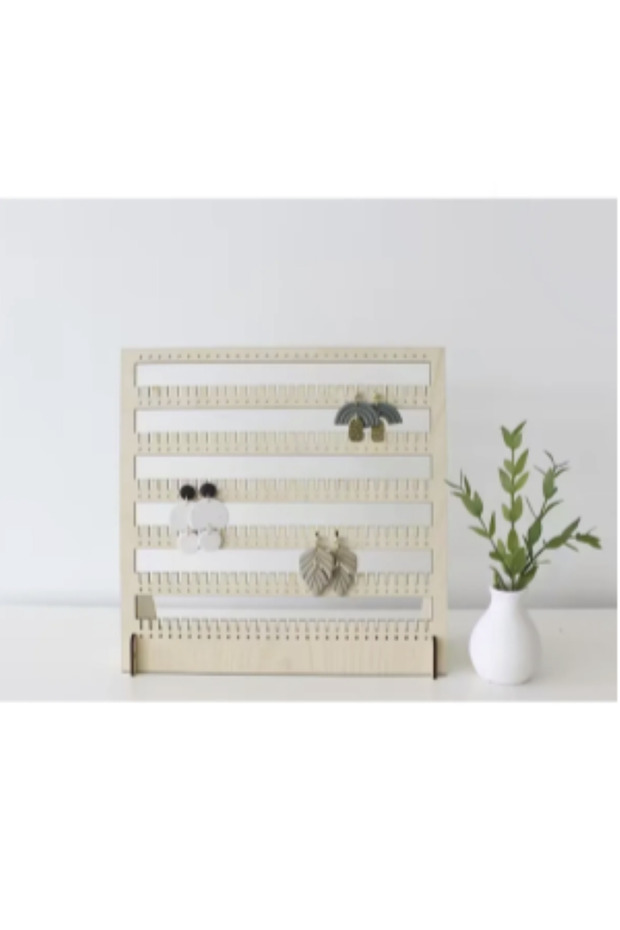 حامل عرض أقراط منظم على سطح الطاولة - 1