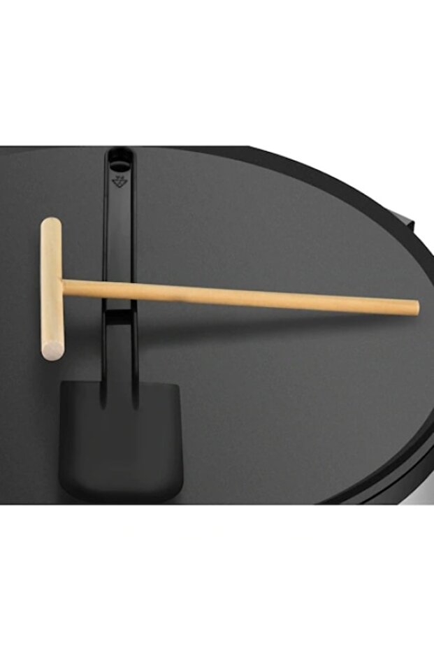 Pancake maker, 1200W power, with indicator light, 30cm cooking surface, black - 2