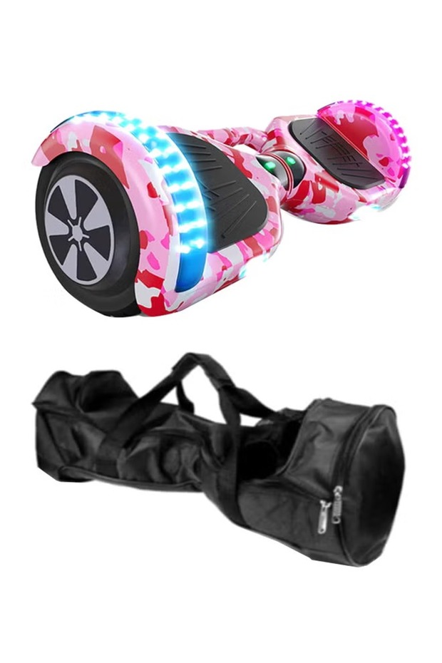 لوح تزلج كهربائي ذاتي التوازن مع حقيبة 65×20 سم - 1