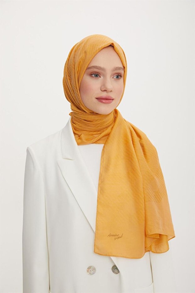 Outlet, Organic Cotton Shawl - 557 - Mustard Yellow