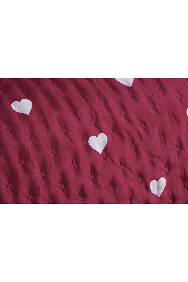 Love Çift Taraflı 3 Parça Çift Kişilik Yatak Örtüsü - 2