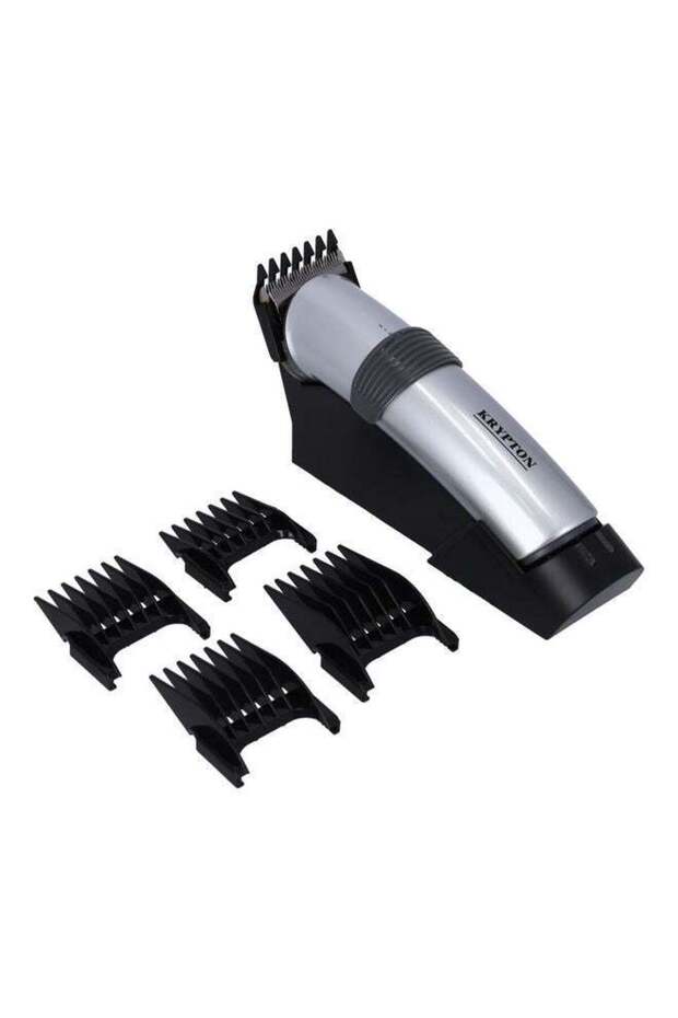 Rechargeable Cordless Hair & Beard Trimmer | 45 Min Runtime | Self-Sharpening Blades Silver