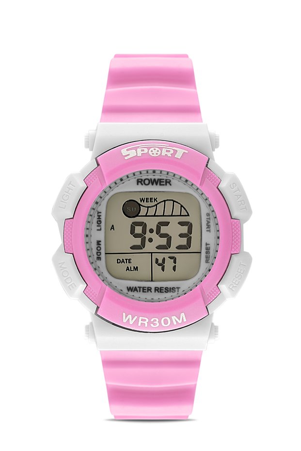 Rwr Collection Children &Apos; S Digital Pink Silicone Wrist Watch Tctsr005106S0314