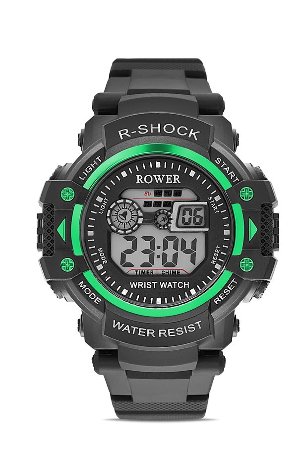 Rwr Collection Young-Kids Digital Green Silicone Wrist Watch Tctsr004605S0286